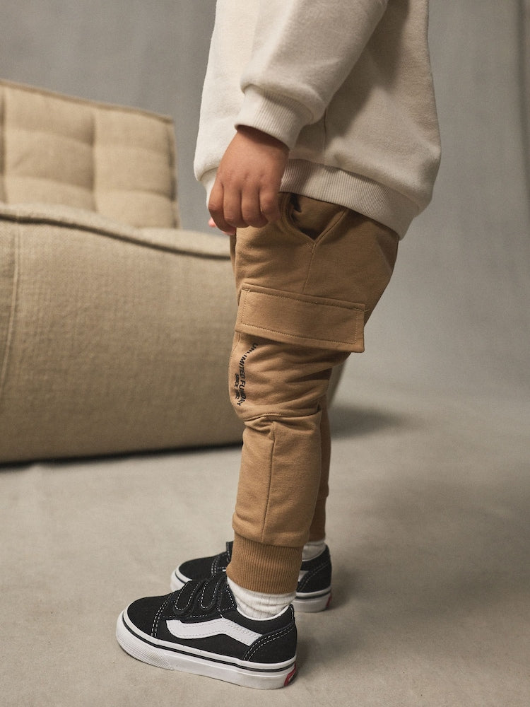 Ecru Off White Utility Sweatshirt and Super Skinny Joggers Set (3mths-7yrs)