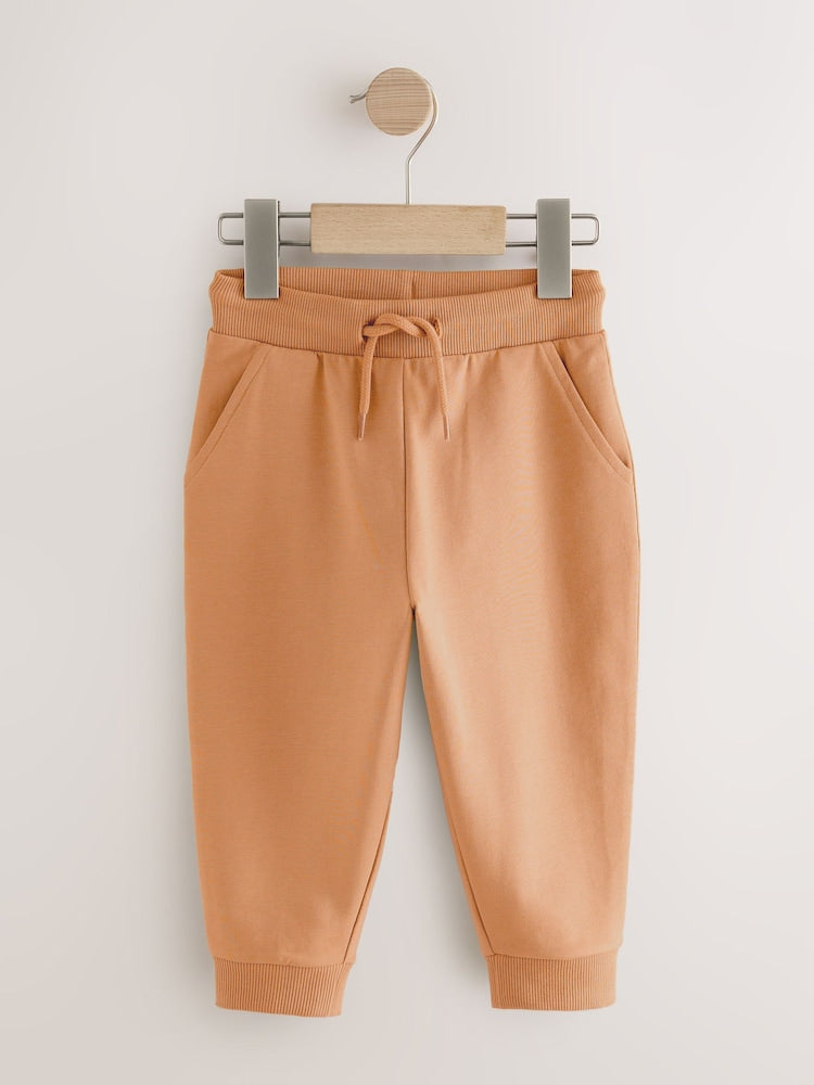 Khaki Green/Blue/Red Regular Fit Joggers 5 Pack (3mths-7yrs)