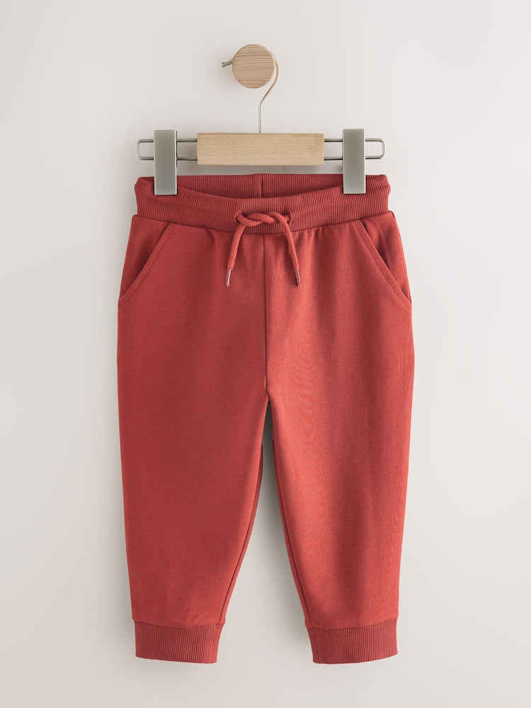 Khaki Green/Blue/Red Regular Fit Joggers 5 Pack (3mths-7yrs)