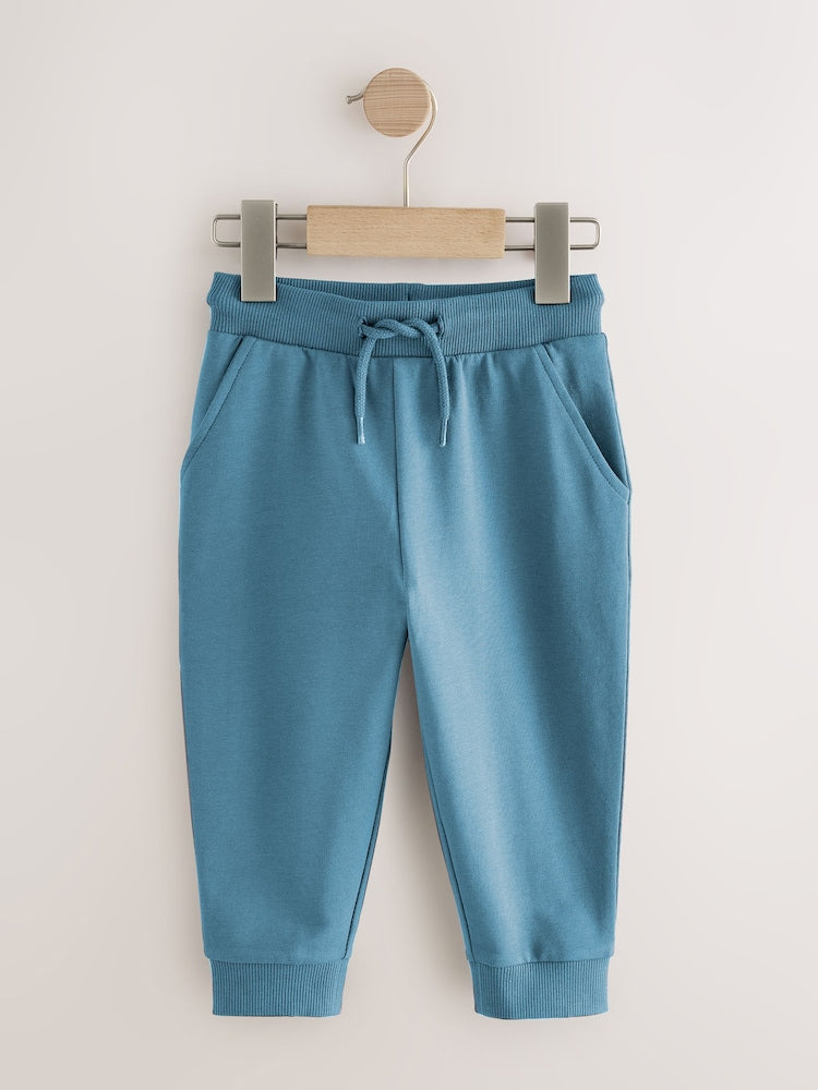 Khaki Green/Blue/Red Regular Fit Joggers 5 Pack (3mths-7yrs)