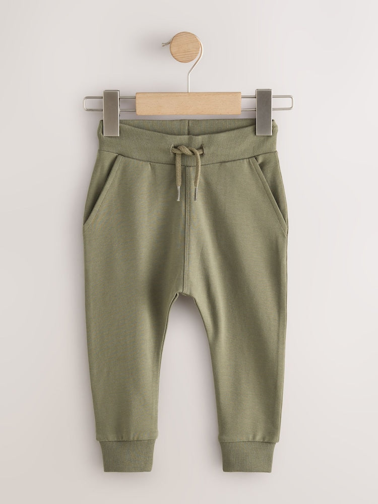 Blue/Rust Orange/ Khaki Green Skinny Fit Joggers 5 Pack (3mths-7yrs)
