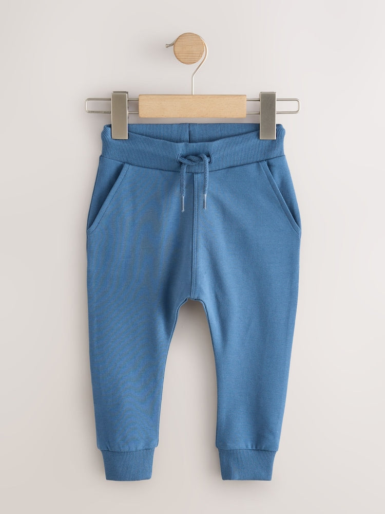 Blue/Rust Orange/ Khaki Green Skinny Fit Joggers 5 Pack (3mths-7yrs)