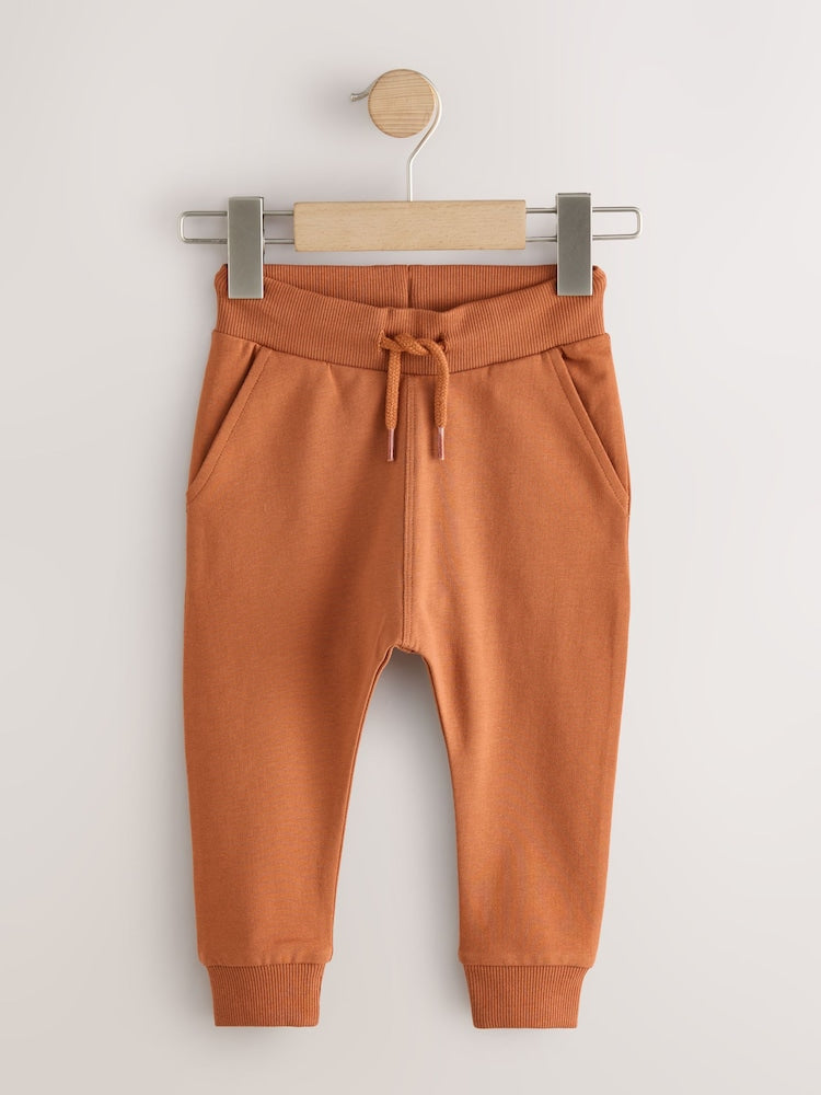 Blue/Rust Orange/ Khaki Green Skinny Fit Joggers 5 Pack (3mths-7yrs)