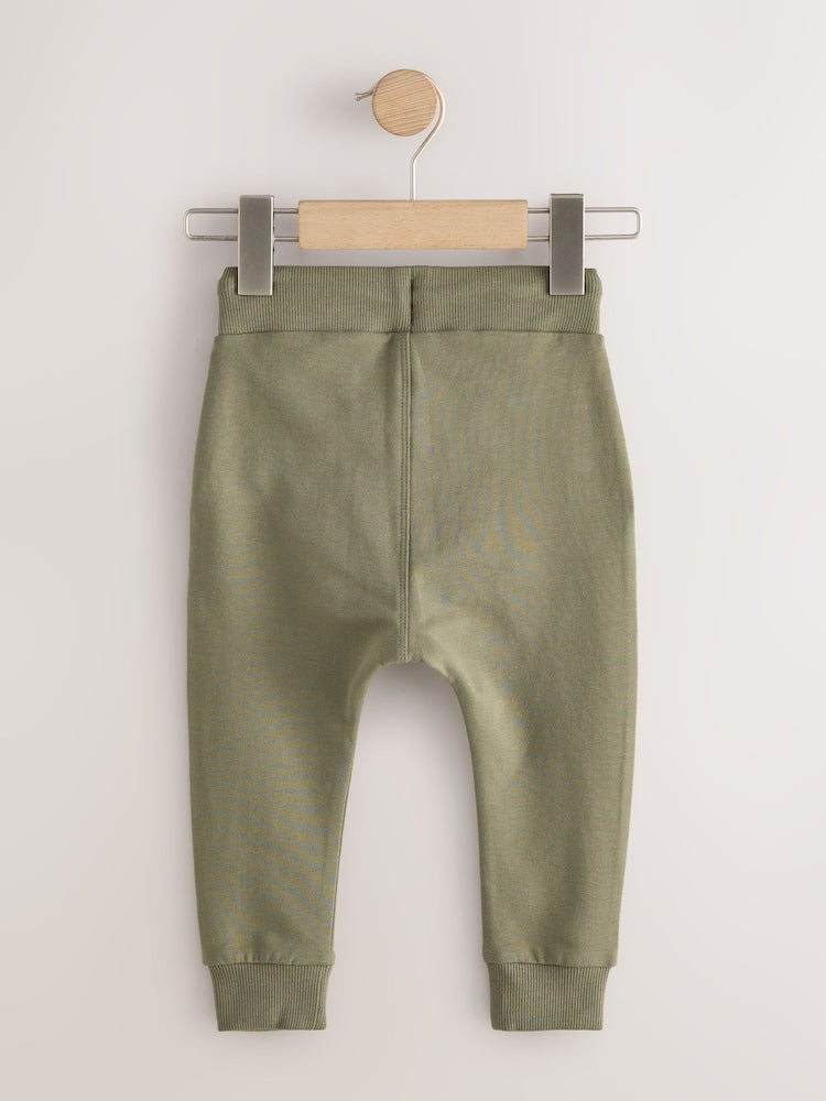 Blue/Rust Orange/ Khaki Green Skinny Fit Joggers 5 Pack (3mths-7yrs)