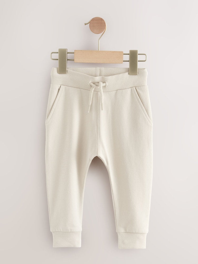 Stone/Tan Brown/Grey Skinny Fit Joggers 5 Pack (3mths-7yrs)