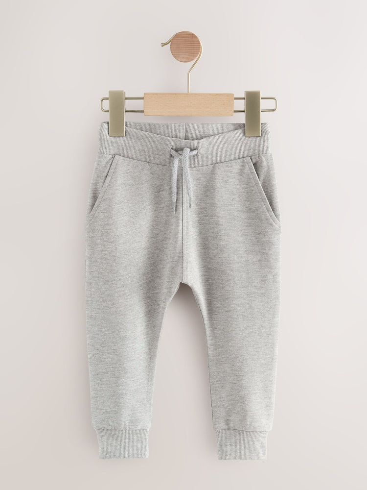 Stone/Tan Brown/Grey Skinny Fit Joggers 5 Pack (3mths-7yrs)