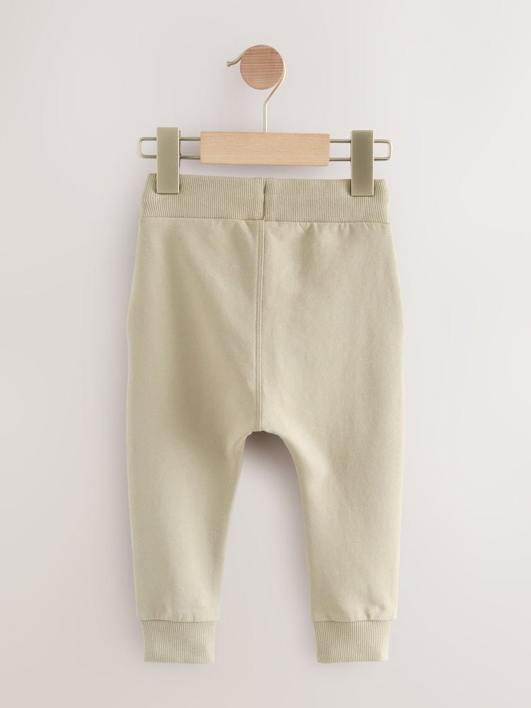 Stone/Tan Brown/Grey Skinny Fit Joggers 5 Pack (3mths-7yrs)