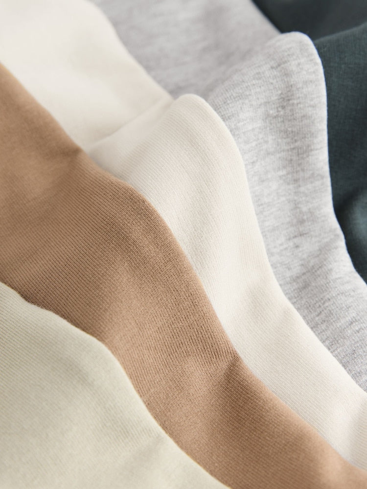 Stone/Tan Brown/Grey Skinny Fit Joggers 5 Pack (3mths-7yrs)