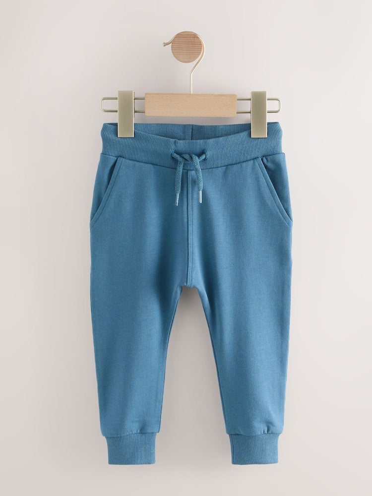 Blue/Ecru/ Navy Blue Skinny Fit Joggers 5 Pack (3mths-7yrs)