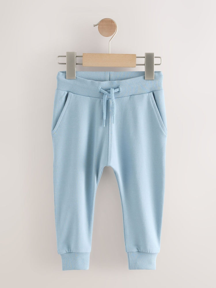 Blue/Ecru/ Navy Blue Skinny Fit Joggers 5 Pack (3mths-7yrs)