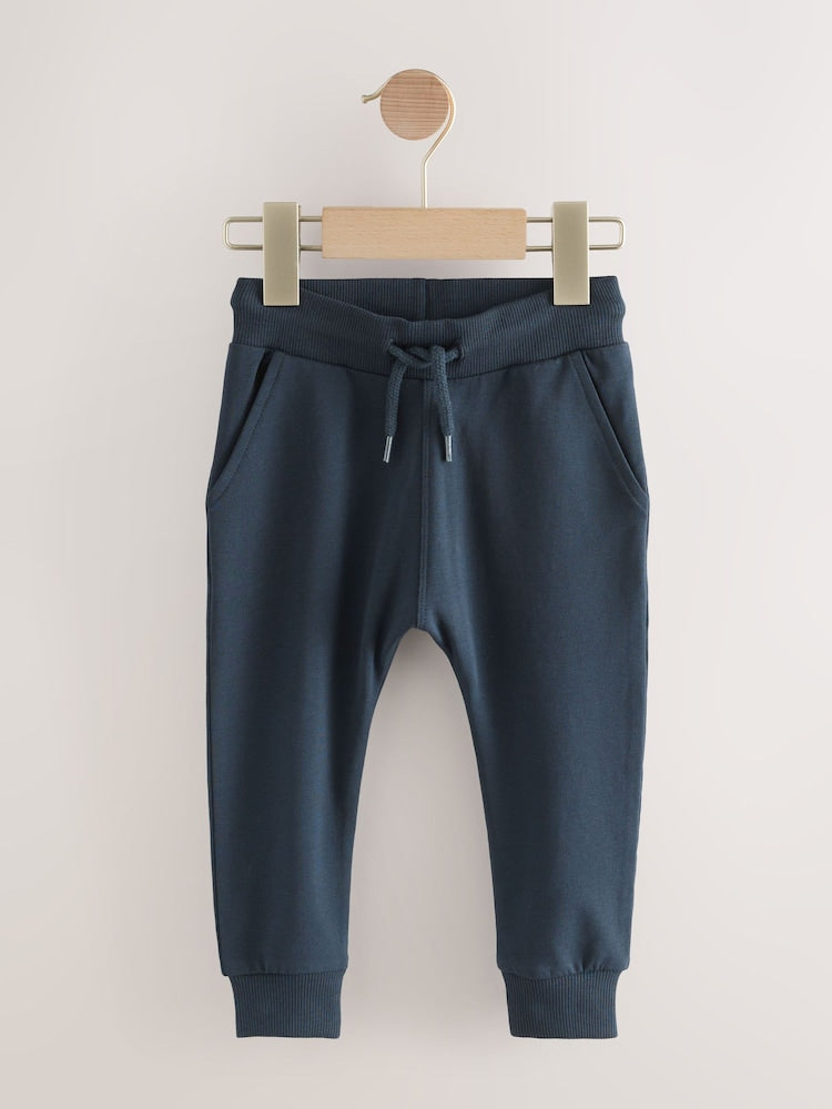 Blue/Ecru/ Navy Blue Skinny Fit Joggers 5 Pack (3mths-7yrs)