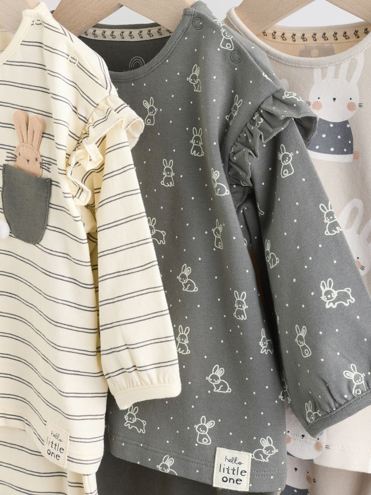 Grey/Cream Character Long Sleeve Top And Leggings Set 6 Piece (0mths-3yrs)