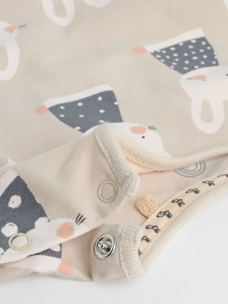 Grey/Cream Character Long Sleeve Top And Leggings Set 6 Piece (0mths-3yrs)