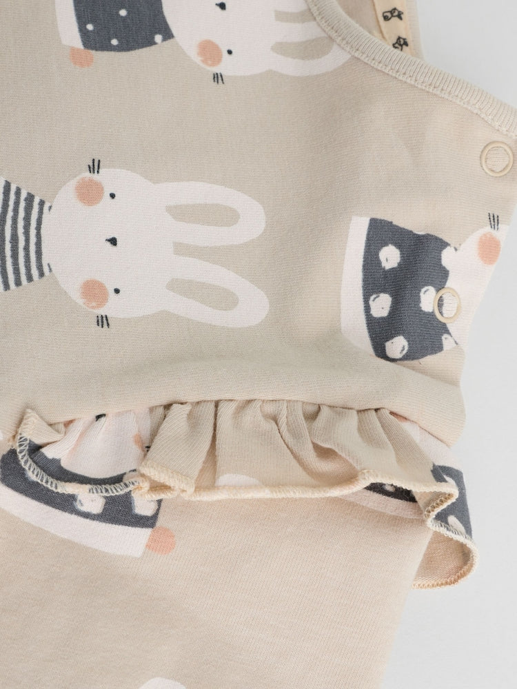 Grey/Cream Character Long Sleeve Top And Leggings Set 6 Piece (0mths-3yrs)