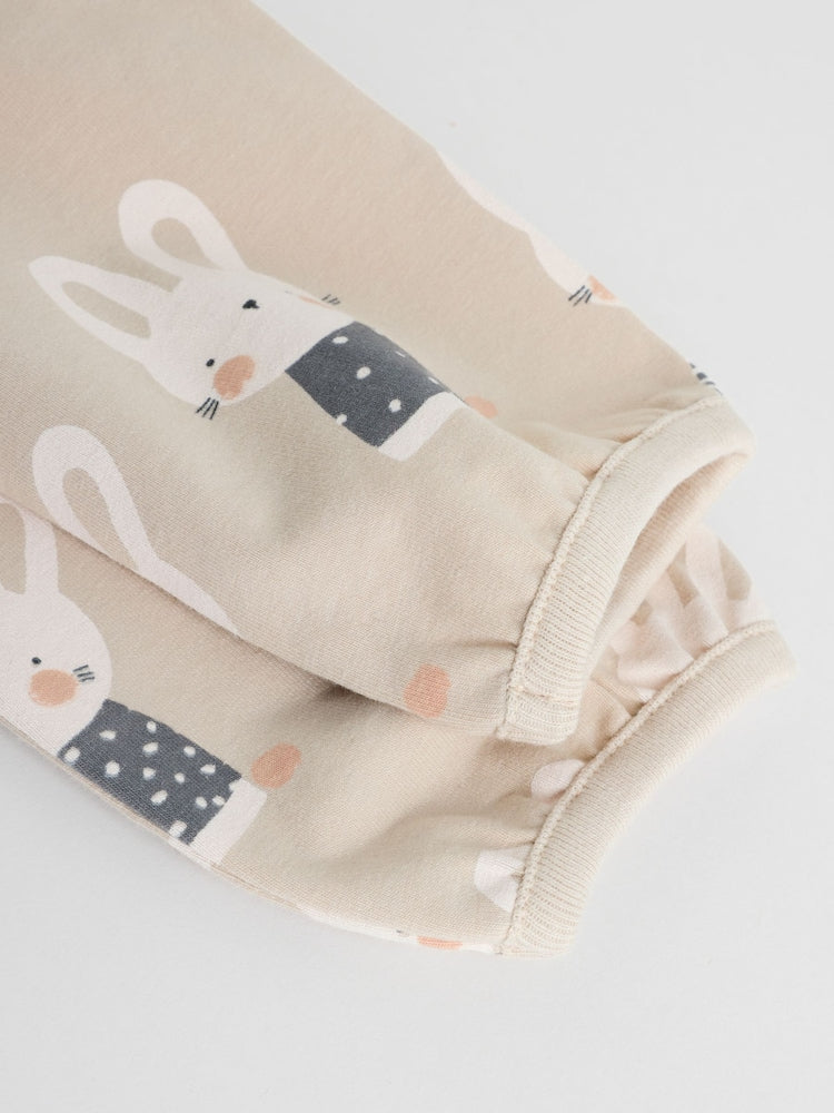 Grey/Cream Character Long Sleeve Top And Leggings Set 6 Piece (0mths-3yrs)