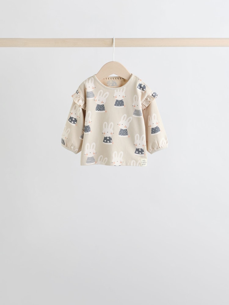Grey/Cream Character Long Sleeve Top And Leggings Set 6 Piece (0mths-3yrs)