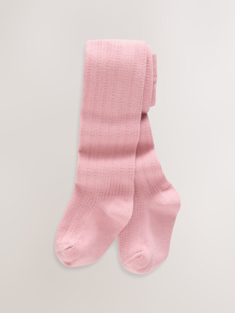 Pink Baby Tights 3 Pack (0mths-2yrs) - Size 50cm (First Size)