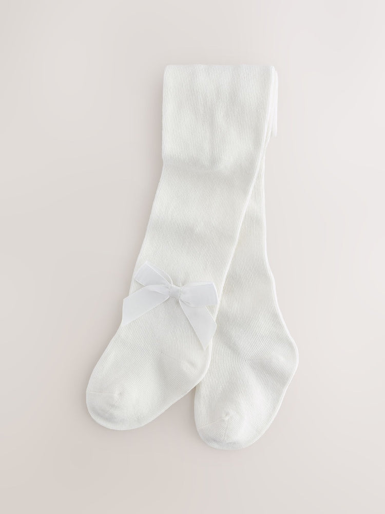 Pink Baby Bow Tights - Size 50cm (First Size)