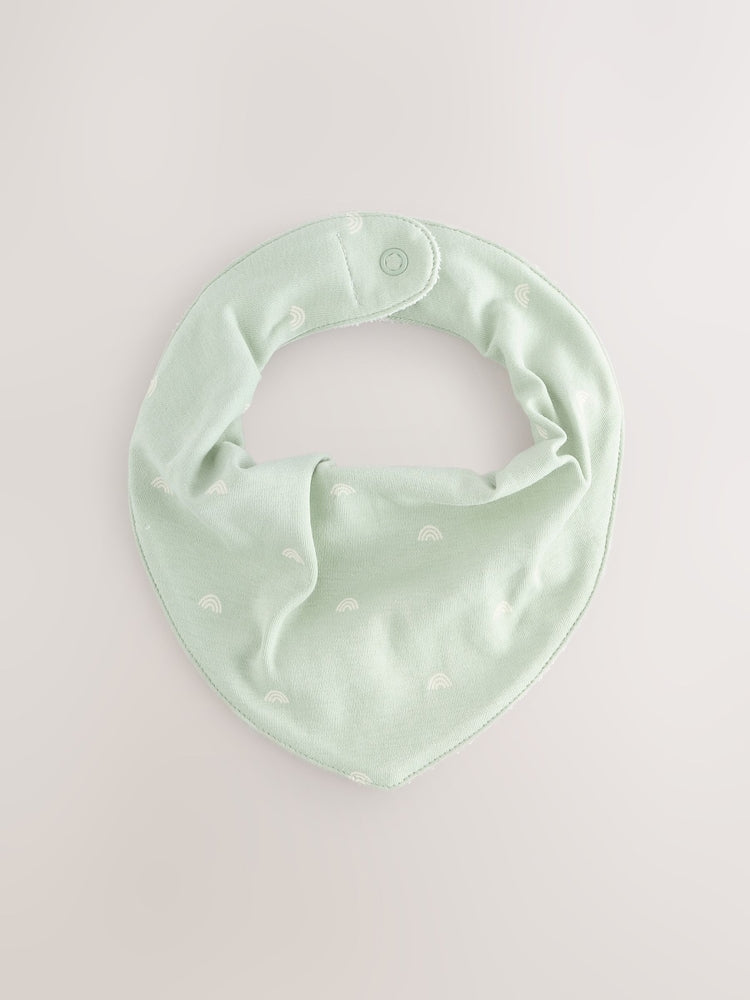 Sage Green Baby Bibs 5 Pack