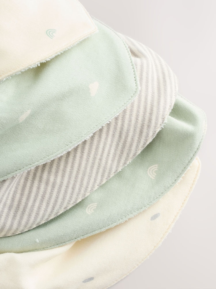 Sage Green Baby Bibs 5 Pack