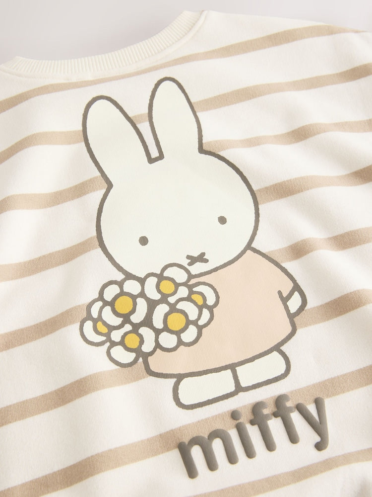 Cream Stripe Miffy Sweatshirt & Leggings Set (3mths-7yrs)