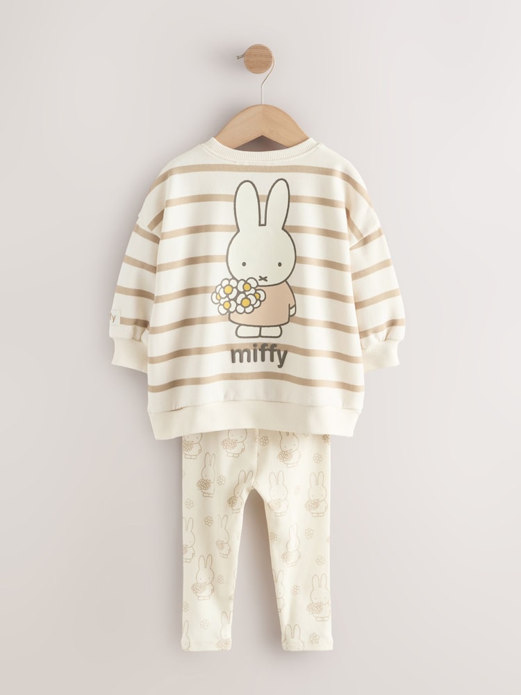 Cream Stripe Miffy Sweatshirt & Leggings Set (3mths-7yrs)