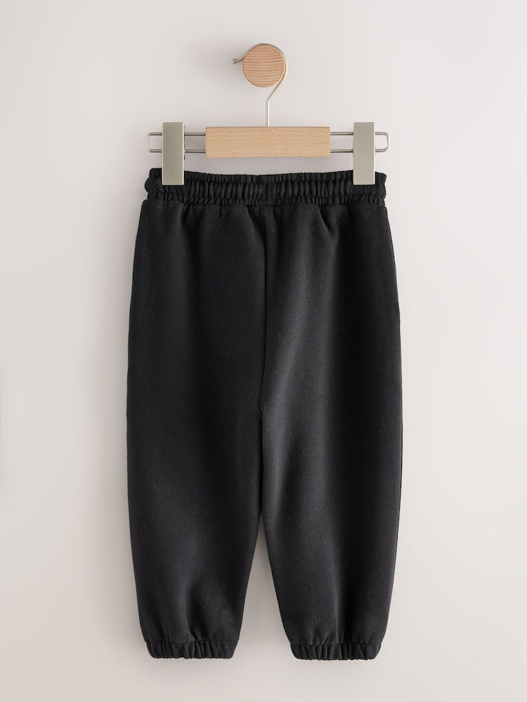 Black Regular Fit Soft Touch Jersey Joggers (3mths-7yrs)