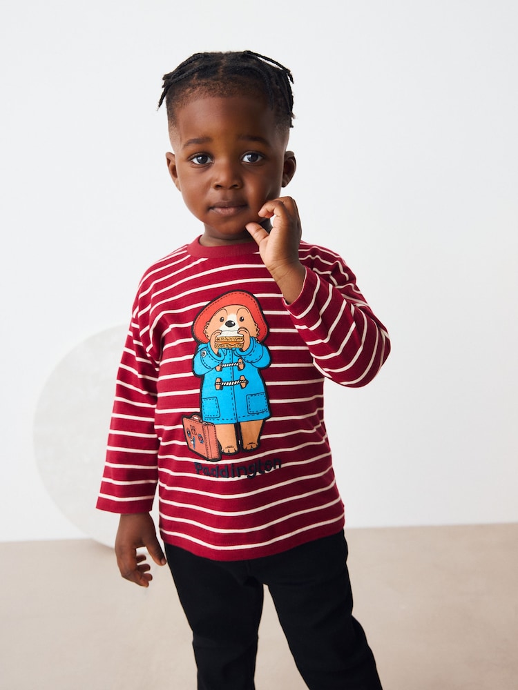 Red/Ecru Paddington Long Sleeve T-Shirt (12mths-7yrs)
