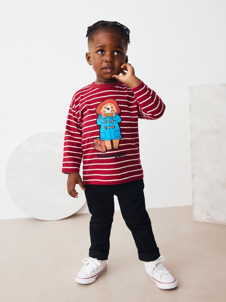 Red/Ecru Paddington Long Sleeve T-Shirt (12mths-7yrs)