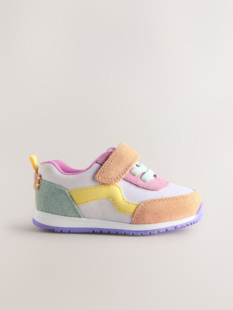 Multi Colourblock Standard Fit (F) First Walker Trainers