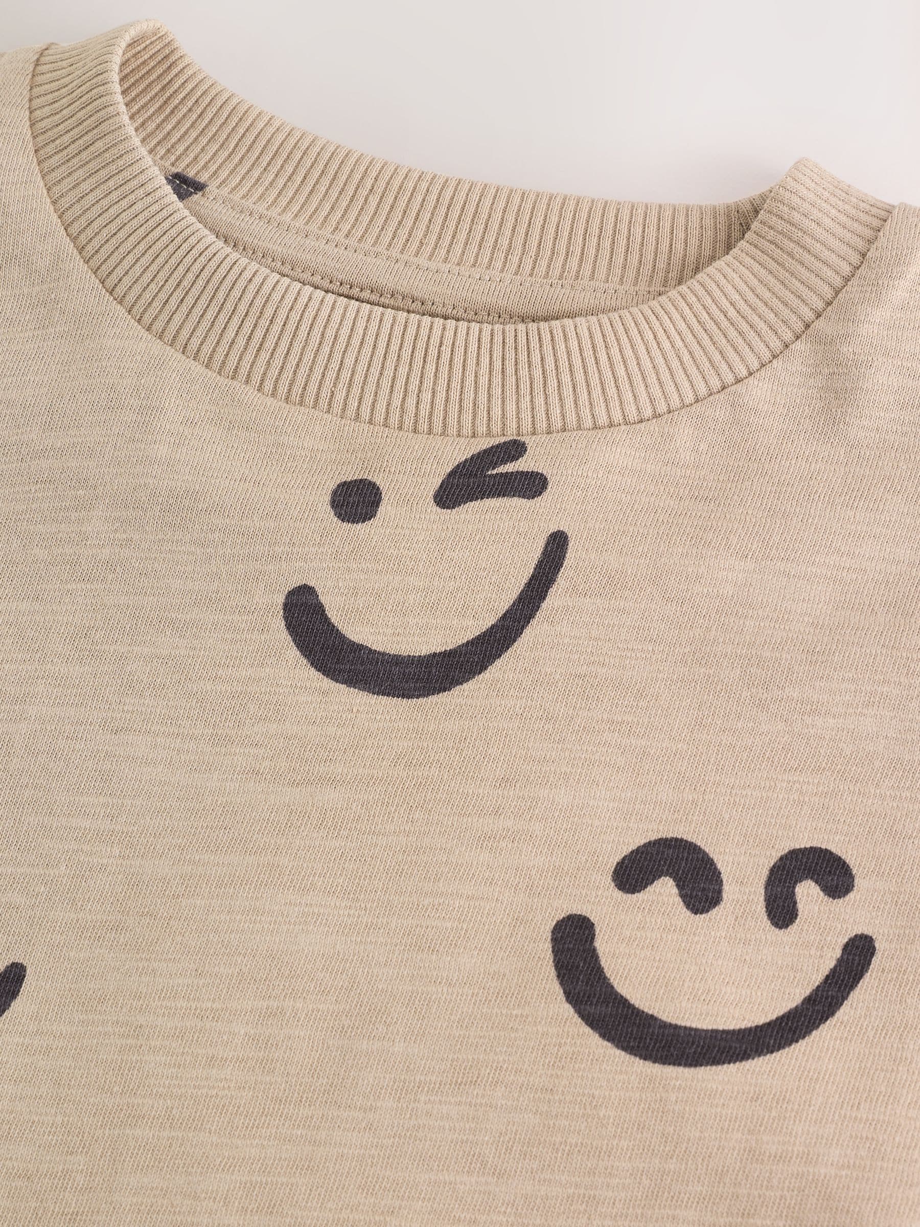 Stone Smile 100% Cotton Long Sleeve All-Over Print T-Shirt (3mths-7yrs) - Size 3-6 Months (62-68cm)