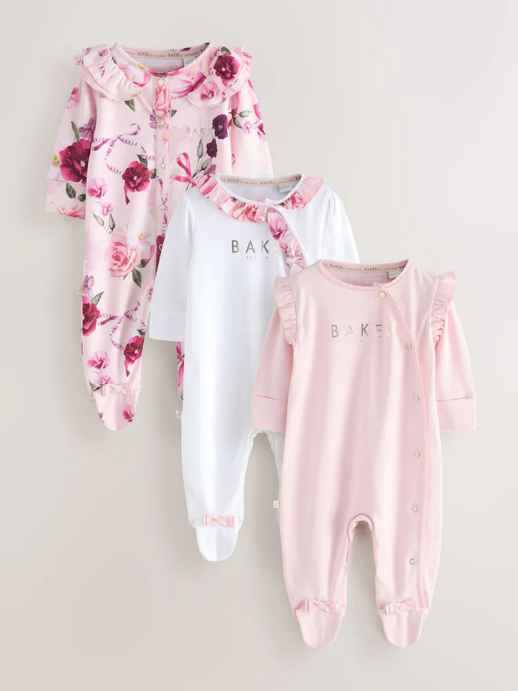 Baker by Ted Baker 3 Pack Sleepsuits