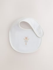 Ecru Fairy Mouse Baby Bibs 3 Pack - Size One