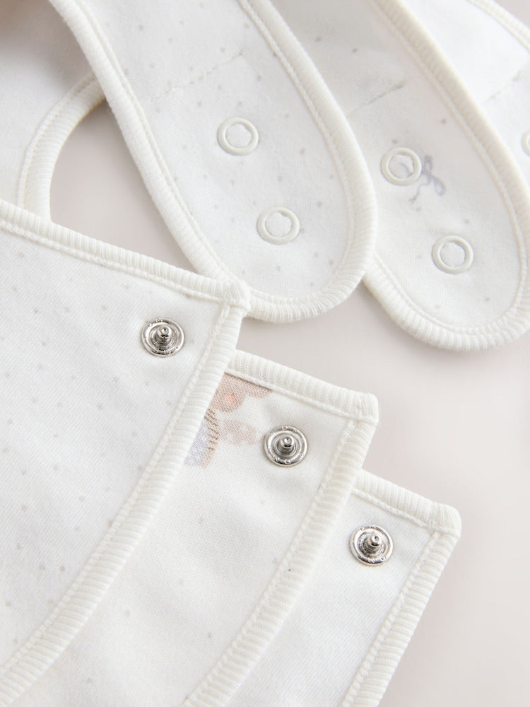 Ecru Fairy Mouse Baby Bibs 3 Pack