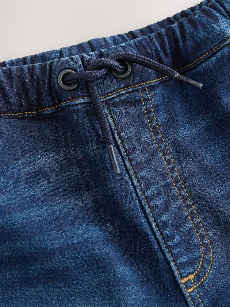 Dark Blue Comfort Stretch Wide Cargo Jeans (3mths-7yrs)