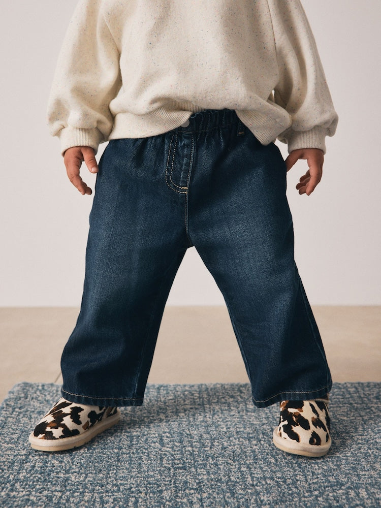 Denim Dark Wash Wide Leg Jeans (3mths-7yrs)