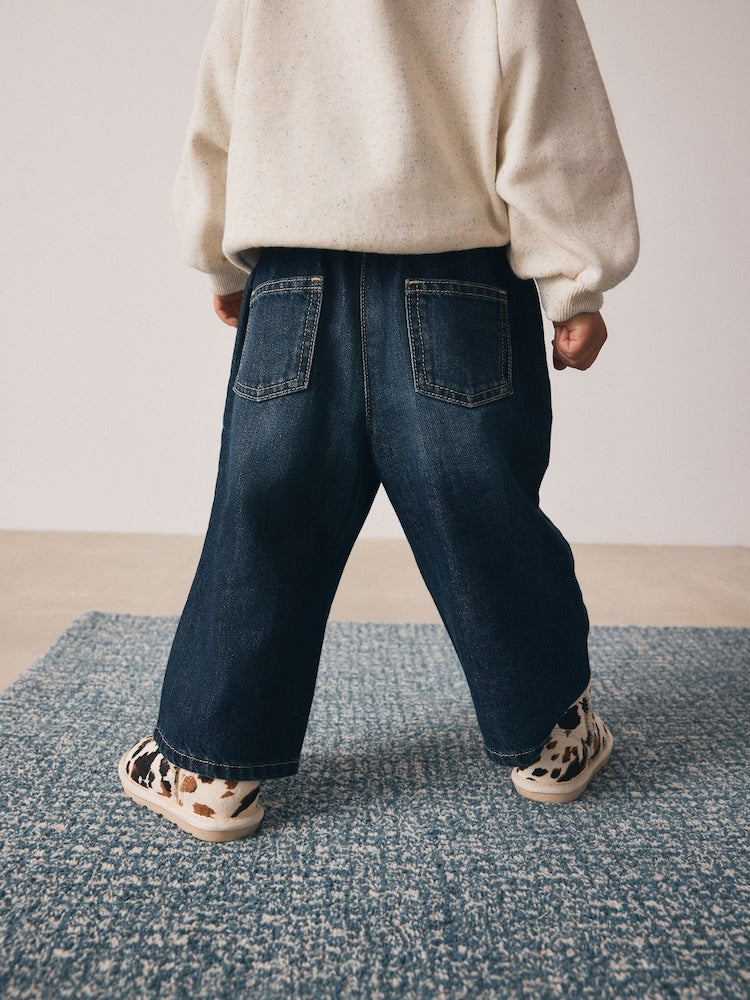 Denim Dark Wash Wide Leg Jeans (3mths-7yrs)