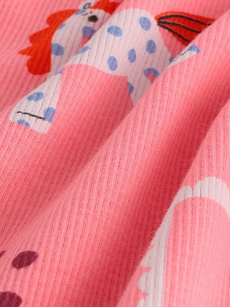 Pink Unicorn Rib Long Sleeve T-Shirt (3mths-7yrs)