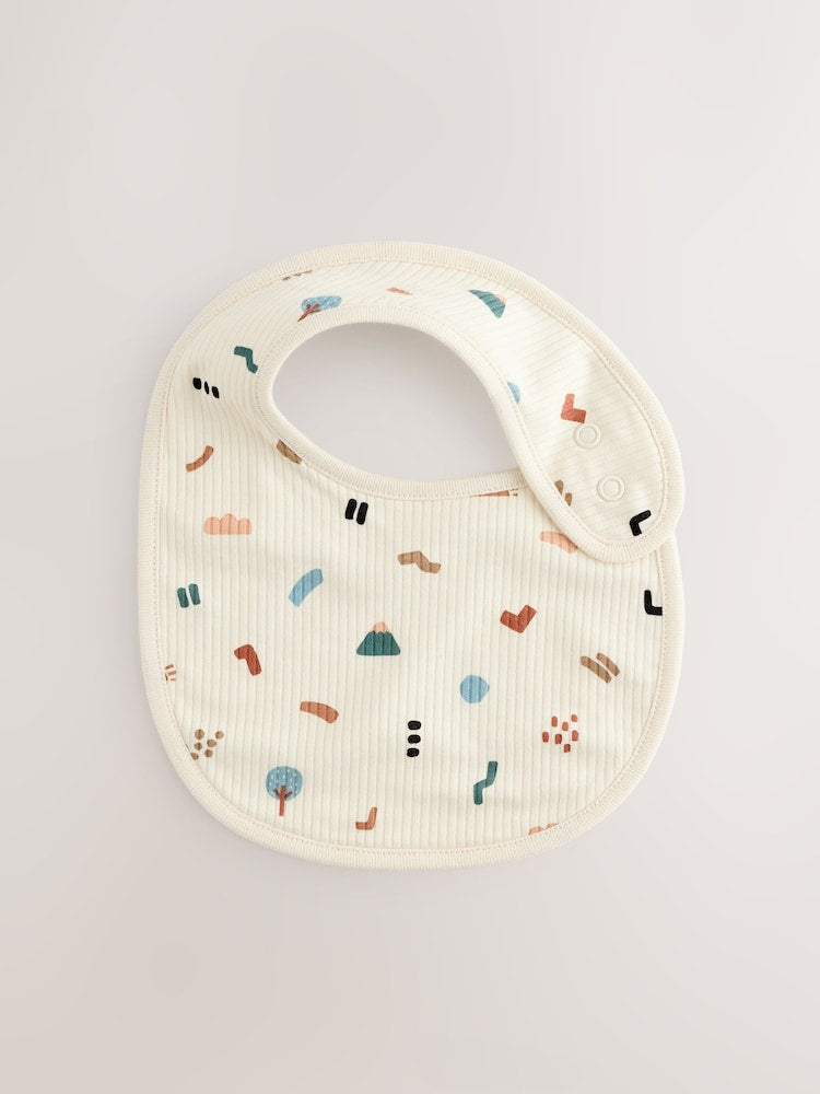Multi Baby Bibs 5 Pack - Size One