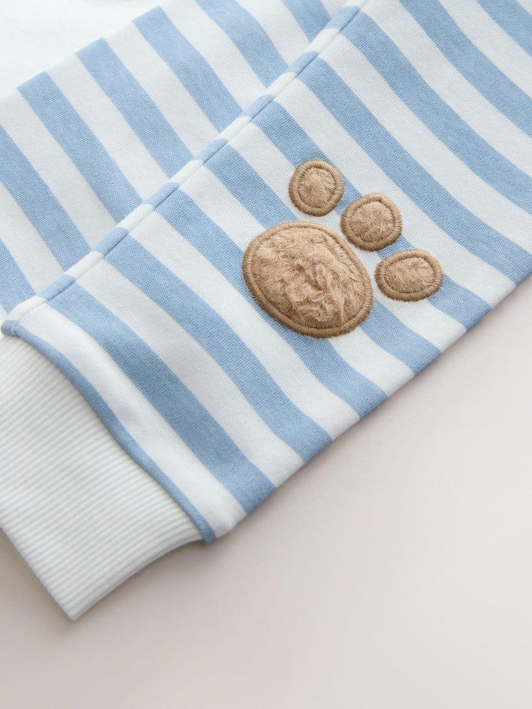 Blue/Ecru Dog Snuggle Pyjamas 3 Pack (9mths-6yrs)