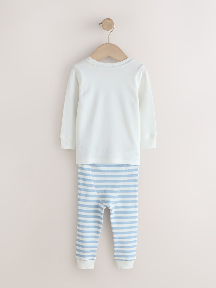 Blue/Ecru Dog Snuggle Pyjamas 3 Pack (9mths-6yrs)