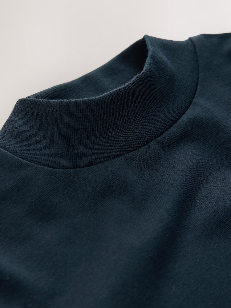 Navy Long Sleeve Turtle Neck T-Shirt (3mths-7yrs)
