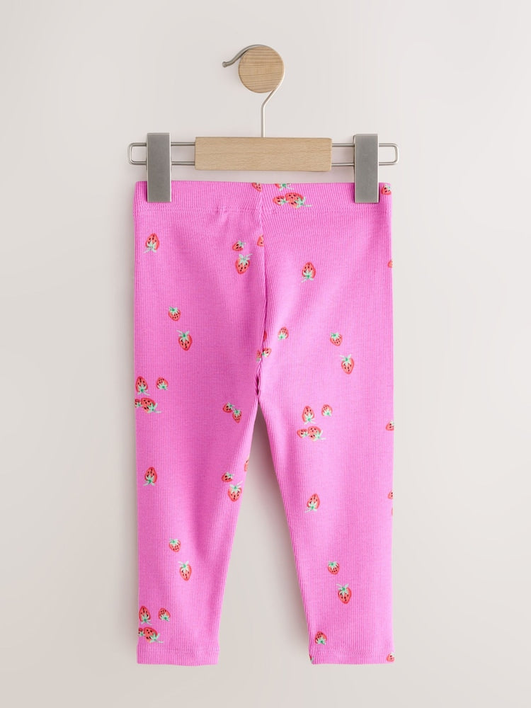 Pink Berry Ribbed Leggings 5 Pack (3mths-7yrs)
