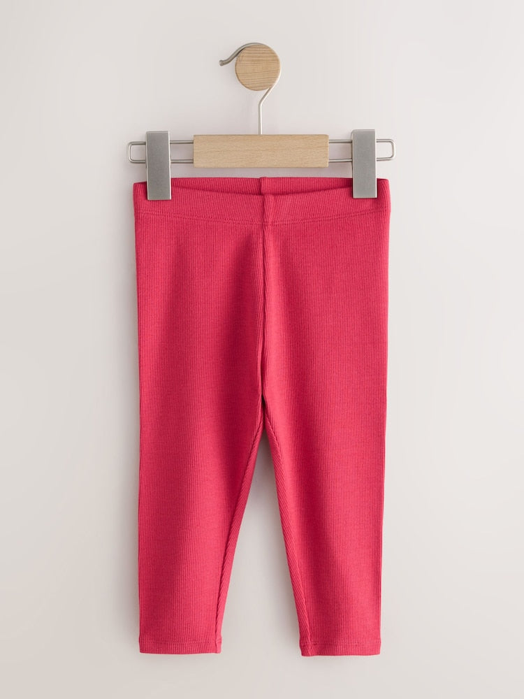 Pink Berry Ribbed Leggings 5 Pack (3mths-7yrs)