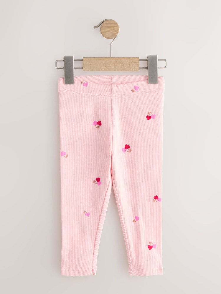 Pink Berry Ribbed Leggings 5 Pack (3mths-7yrs)