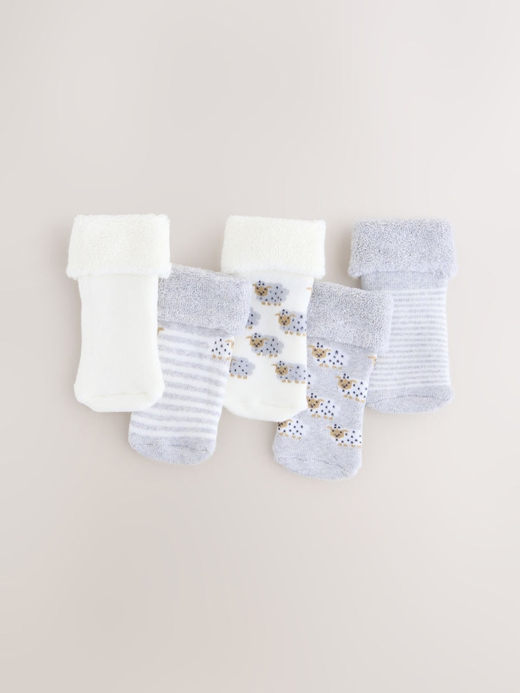 Grey Baby Socks 5 Pack