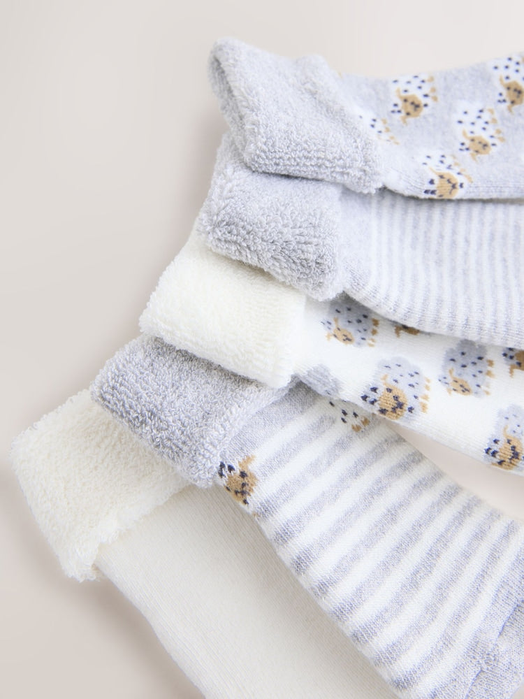 Grey Baby Socks 5 Pack