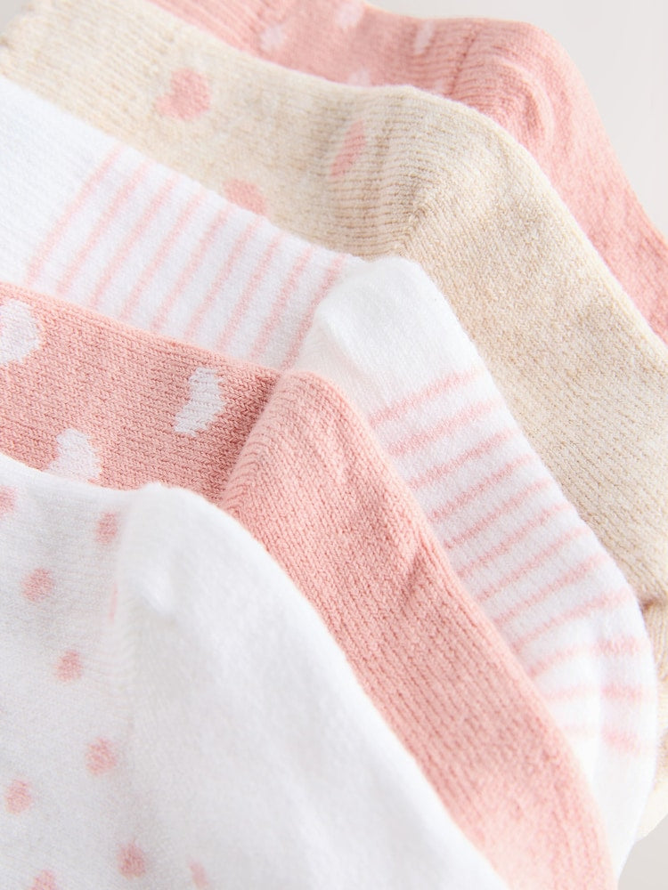 Pink Baby Socks 5 Pack - Size 50cm (First Size)
