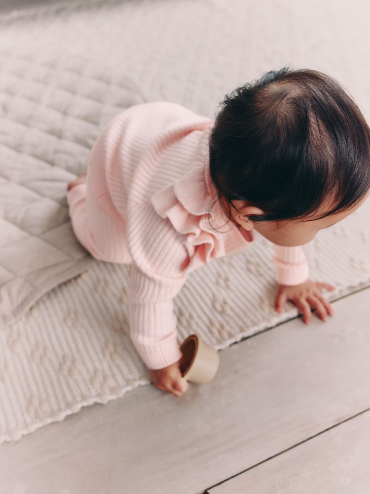 Light Pink Baby Knitted Jumper and Leggings Set 2 Piece (0mths-3yrs)