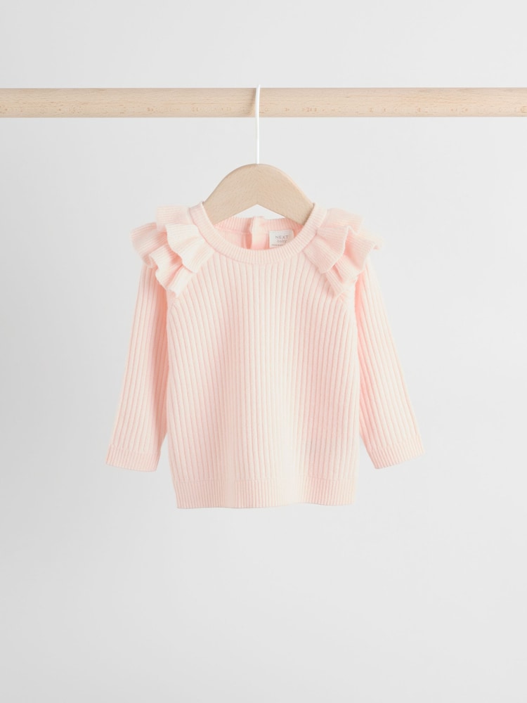 Light Pink Baby Knitted Jumper and Leggings Set 2 Piece (0mths-3yrs)